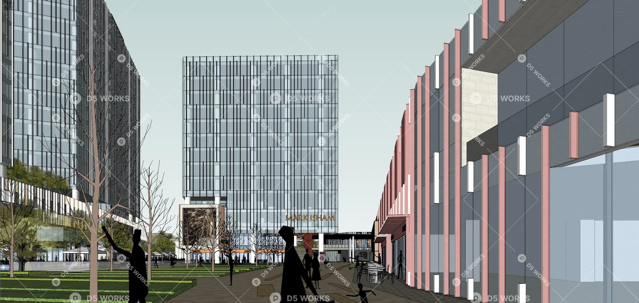 Commercial Landscape 3d model thumbnail 5