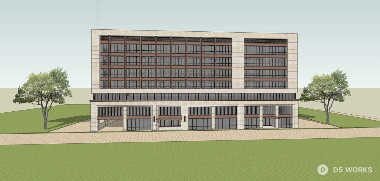 Modern Hospital Building 3d model thumbnail 3