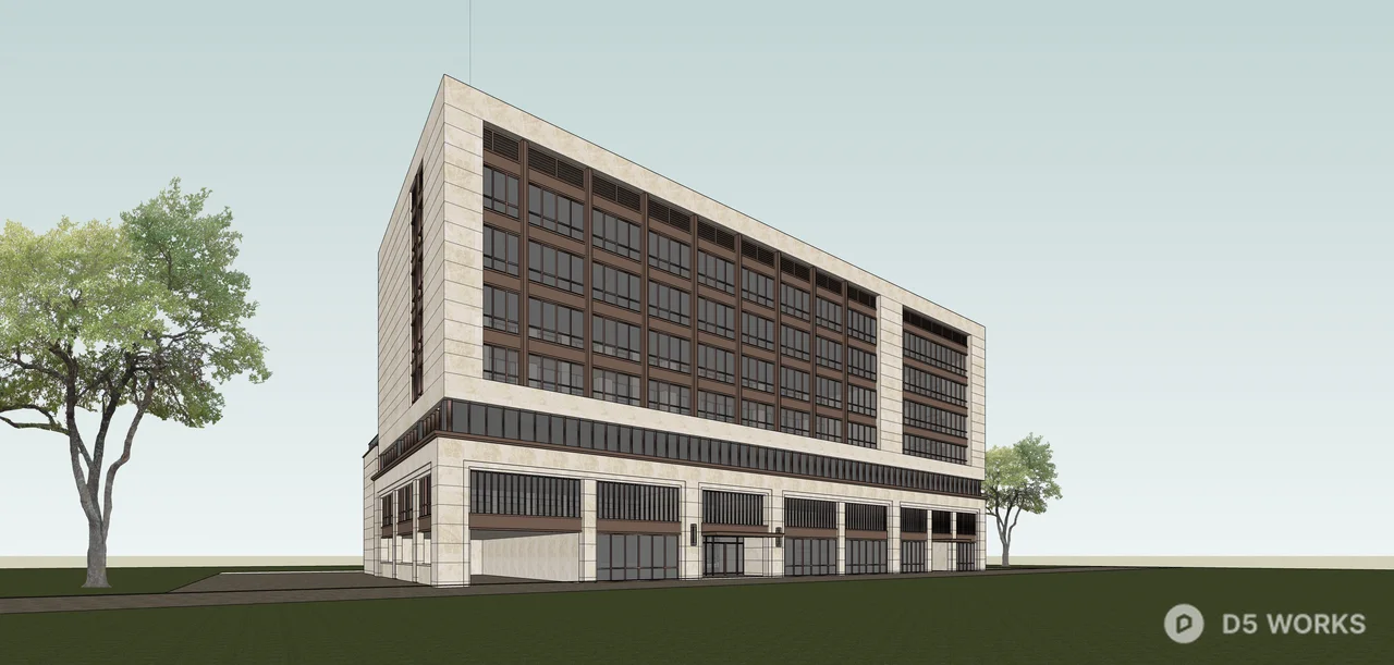 Modern Hospital Building 3d model - Image 1