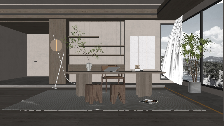 Modern Study Room