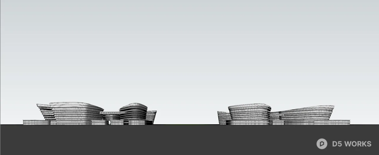 Modern Corporate Office Building 3d model thumbnail 4