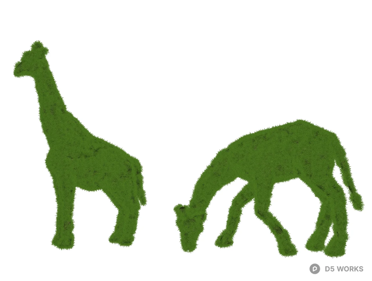 Topiary Giraffe Sculpture 3d model thumbnail 3