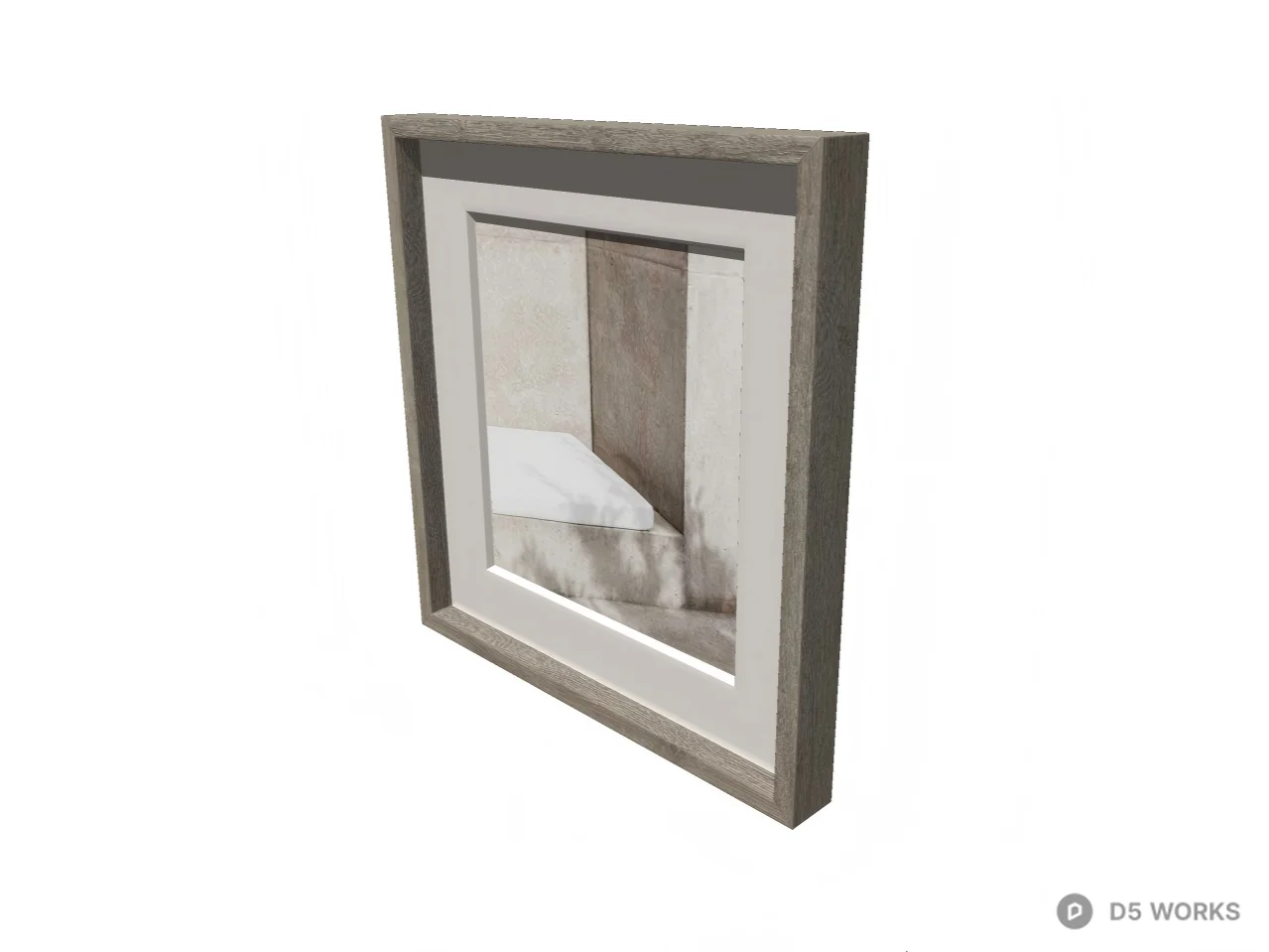 Minimalist Abstract Architectural Framed Art 3d model thumbnail 3
