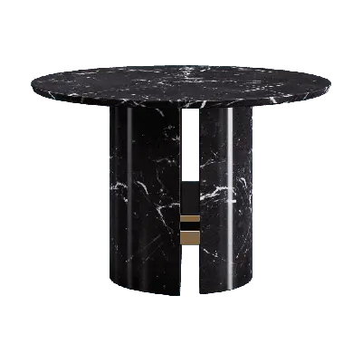 Modern Black Marble Dining Table 01 3d model