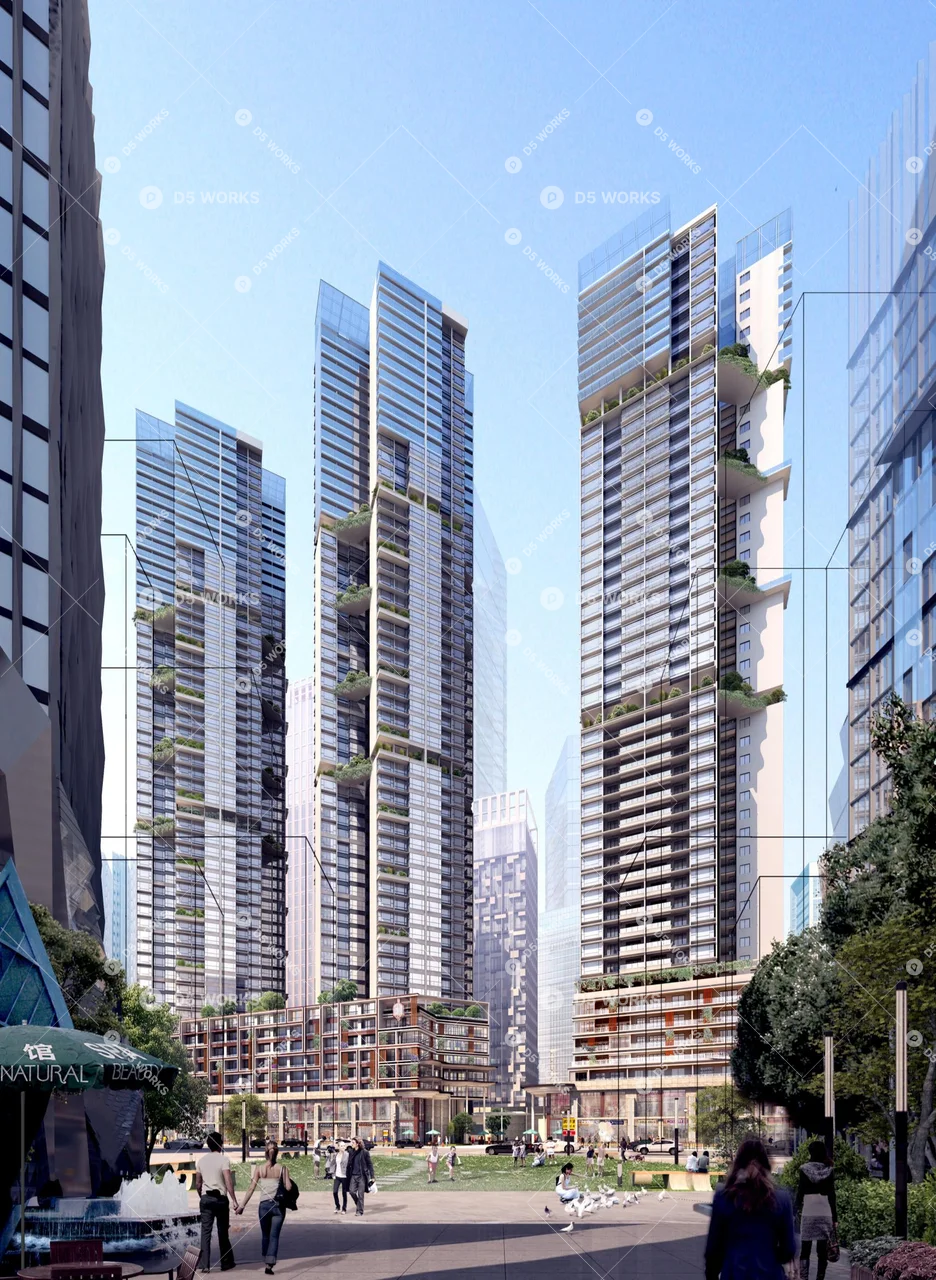 Commercial Complex 3d model thumbnail 2