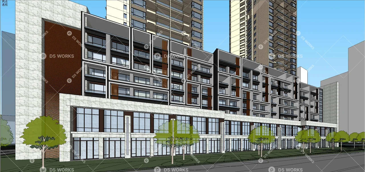 Commercial Complex 3d model thumbnail 4