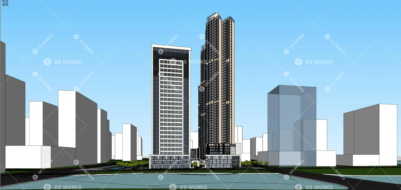 Commercial Complex 3d model thumbnail 7