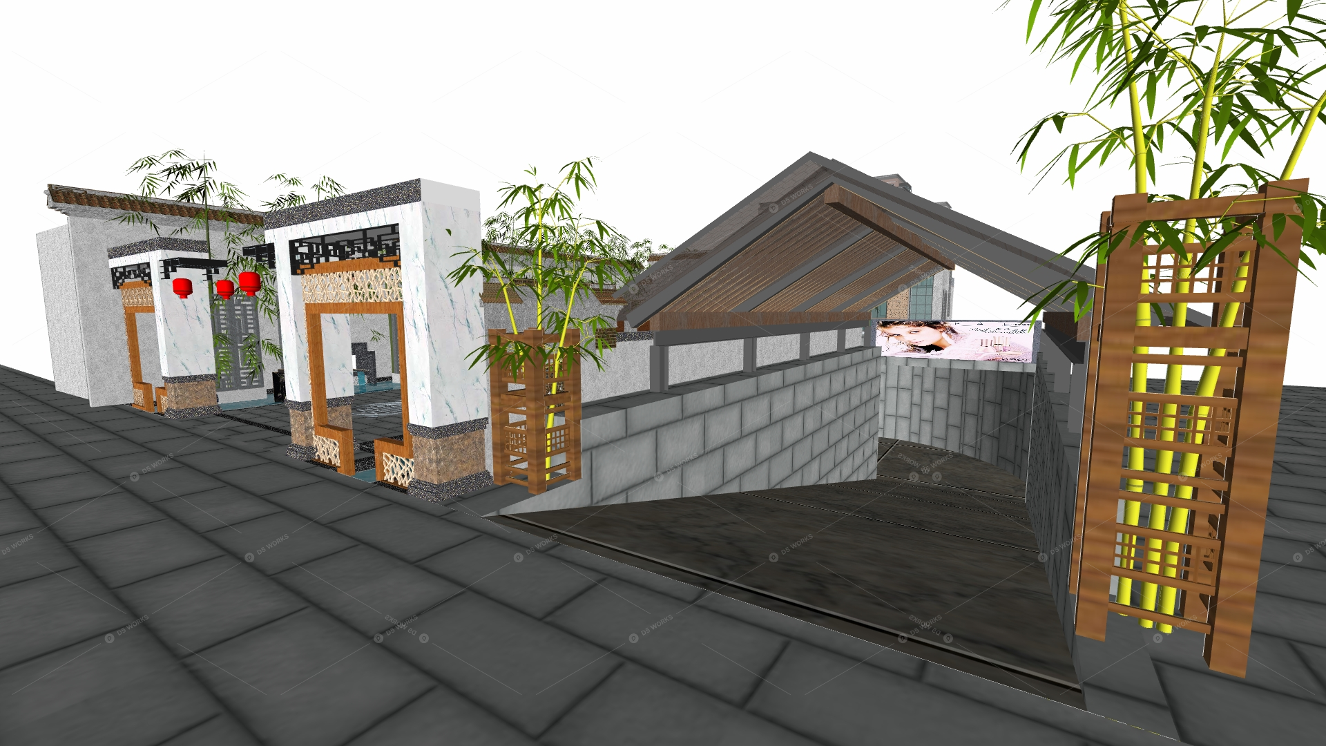 Courtyard Landscape 3D Models 2