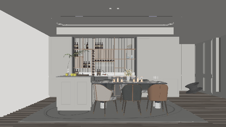 Transitional Dining Room (Villa)