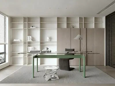 Modern Minimalist Home Office Space 3d model