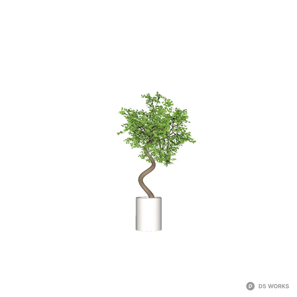 Modern Potted Plant 3d model thumbnail 2