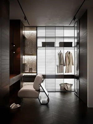 Modern Walk In Closet with Minimalist Design 3d model