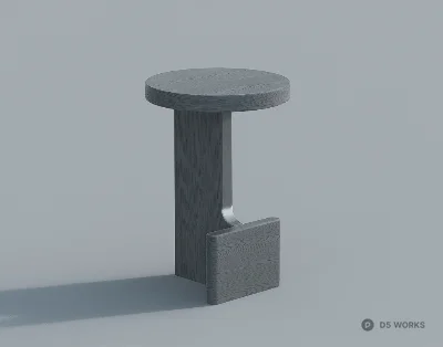 Minimalist Side Table 3d model - Image 1
