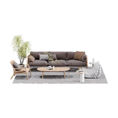 Minimalist table&chair combo 15 3d model
