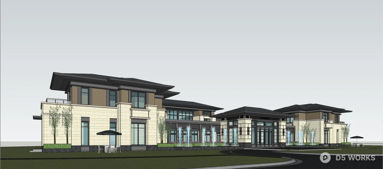 Resort Building With Modern Architecture 3d model thumbnail 3