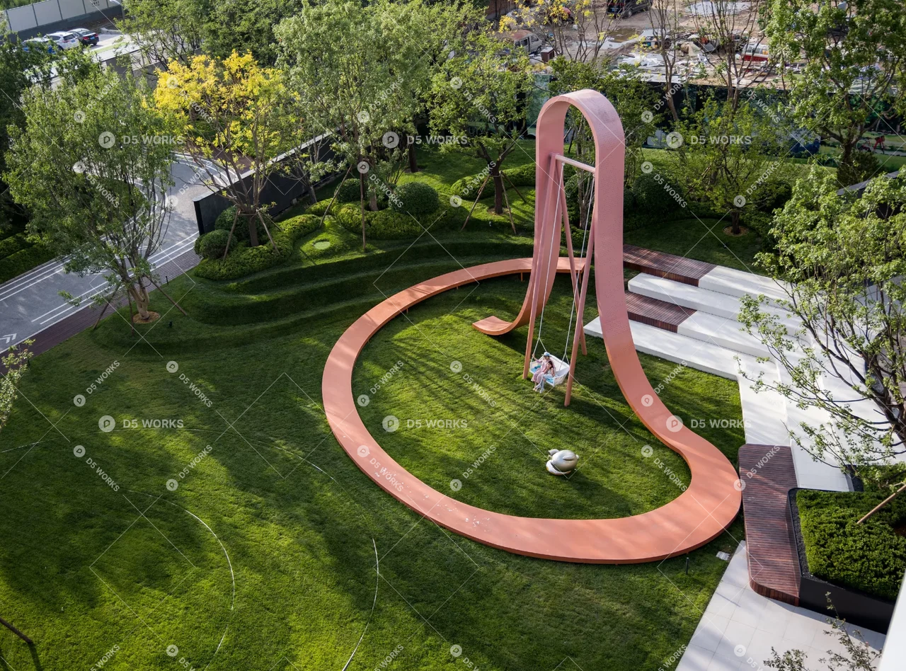 Modern Urban Sculpture 3d model thumbnail 2