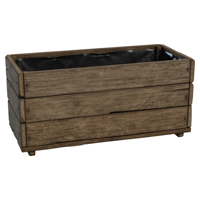 Rustic Weathered Wood Planter Box 3d model
