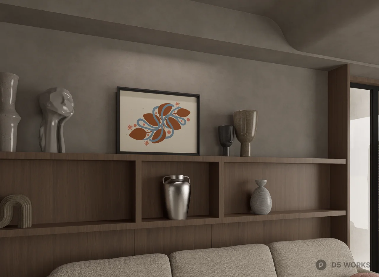 Artistic Botanical And Landscape Framed Wall Art Set 3d model thumbnail 2