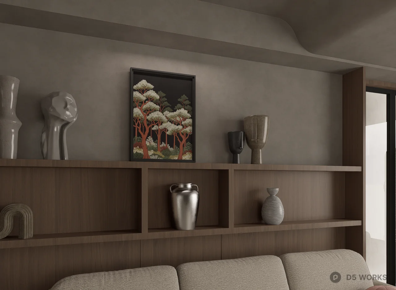 Artistic Botanical And Landscape Framed Wall Art Set 3d model thumbnail 5