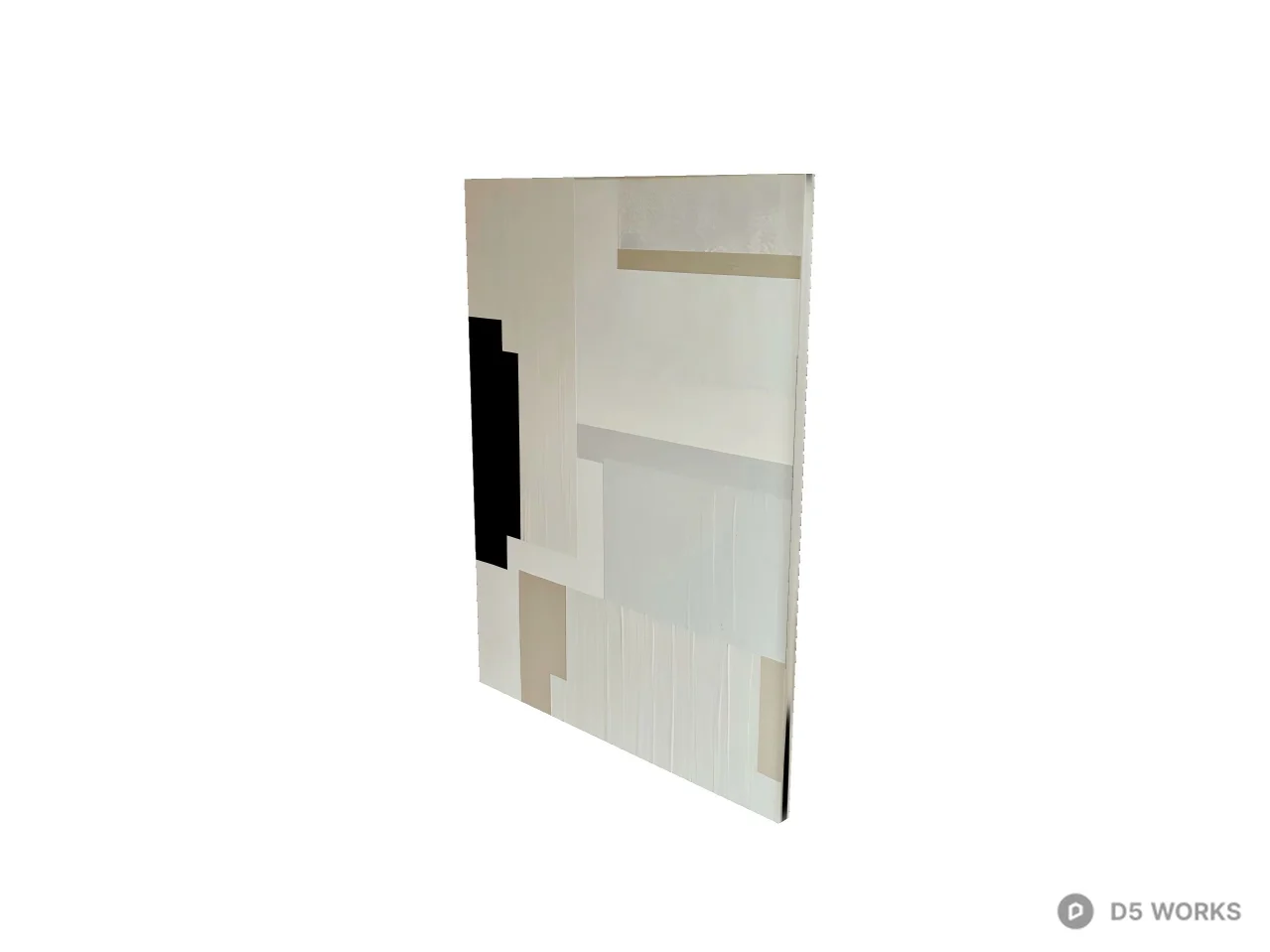 Minimalist Geometric Abstract Canvas Art 3d model thumbnail 2