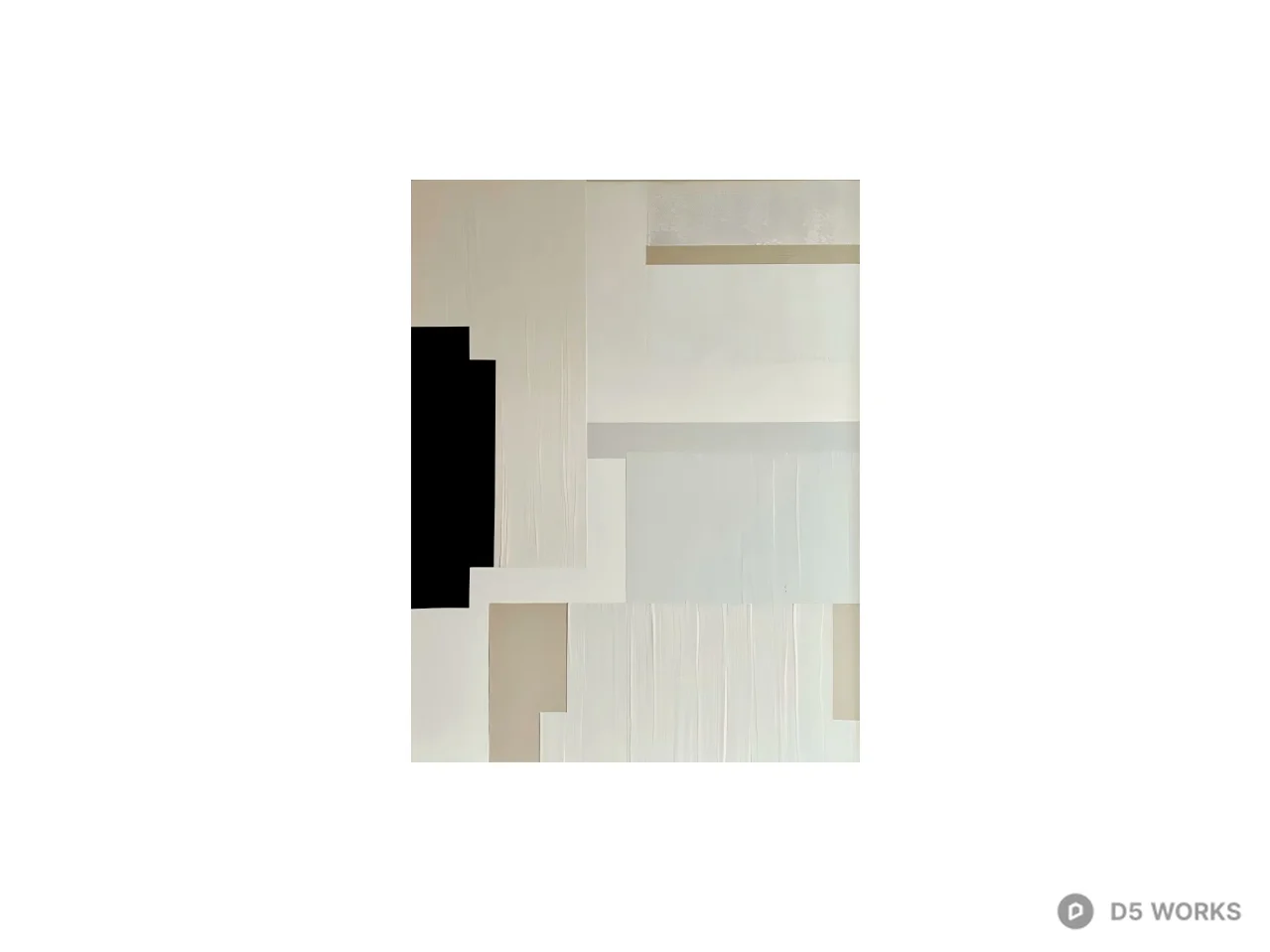 Minimalist Geometric Abstract Canvas Art 3d model - Image 1