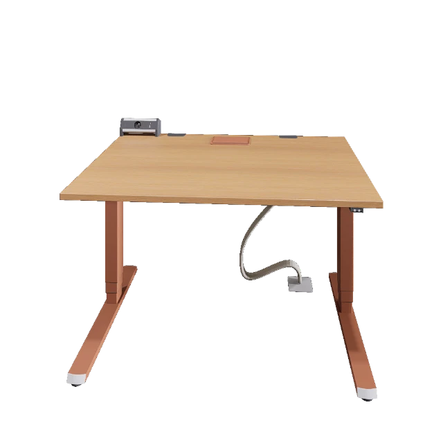 Modern Adjustable Height Standing Desk with Wood Top 3d model