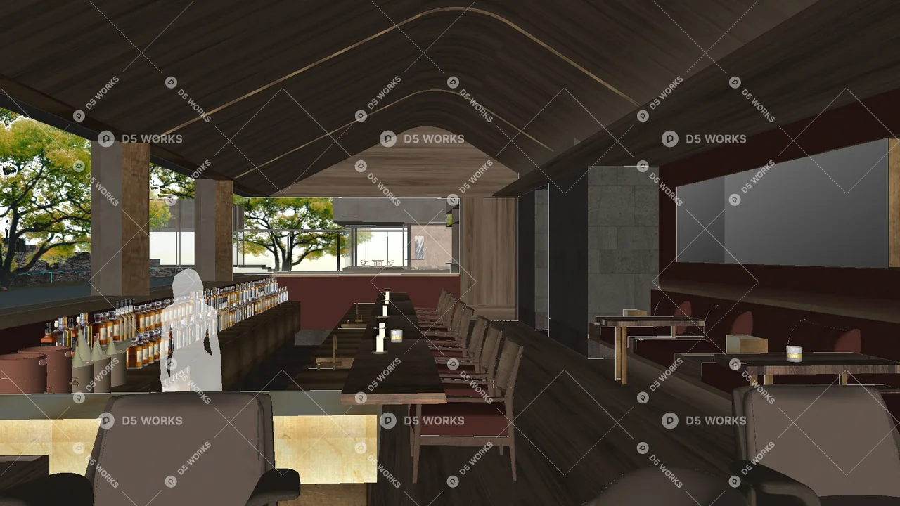 Bar +2d 3d model thumbnail 2