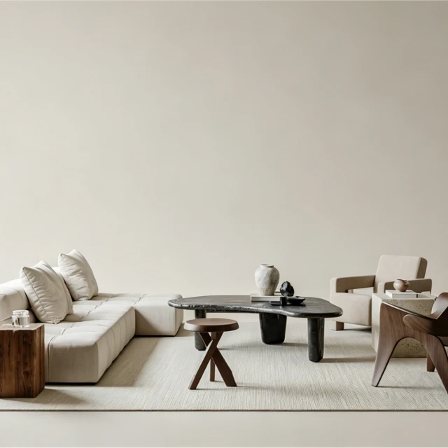 Mid-Century Living Room Furniture Set 3d model