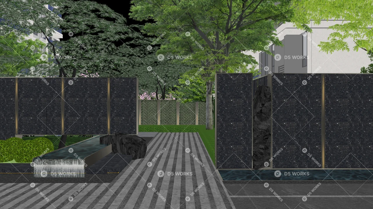 Residential Landscape 3d model thumbnail 7