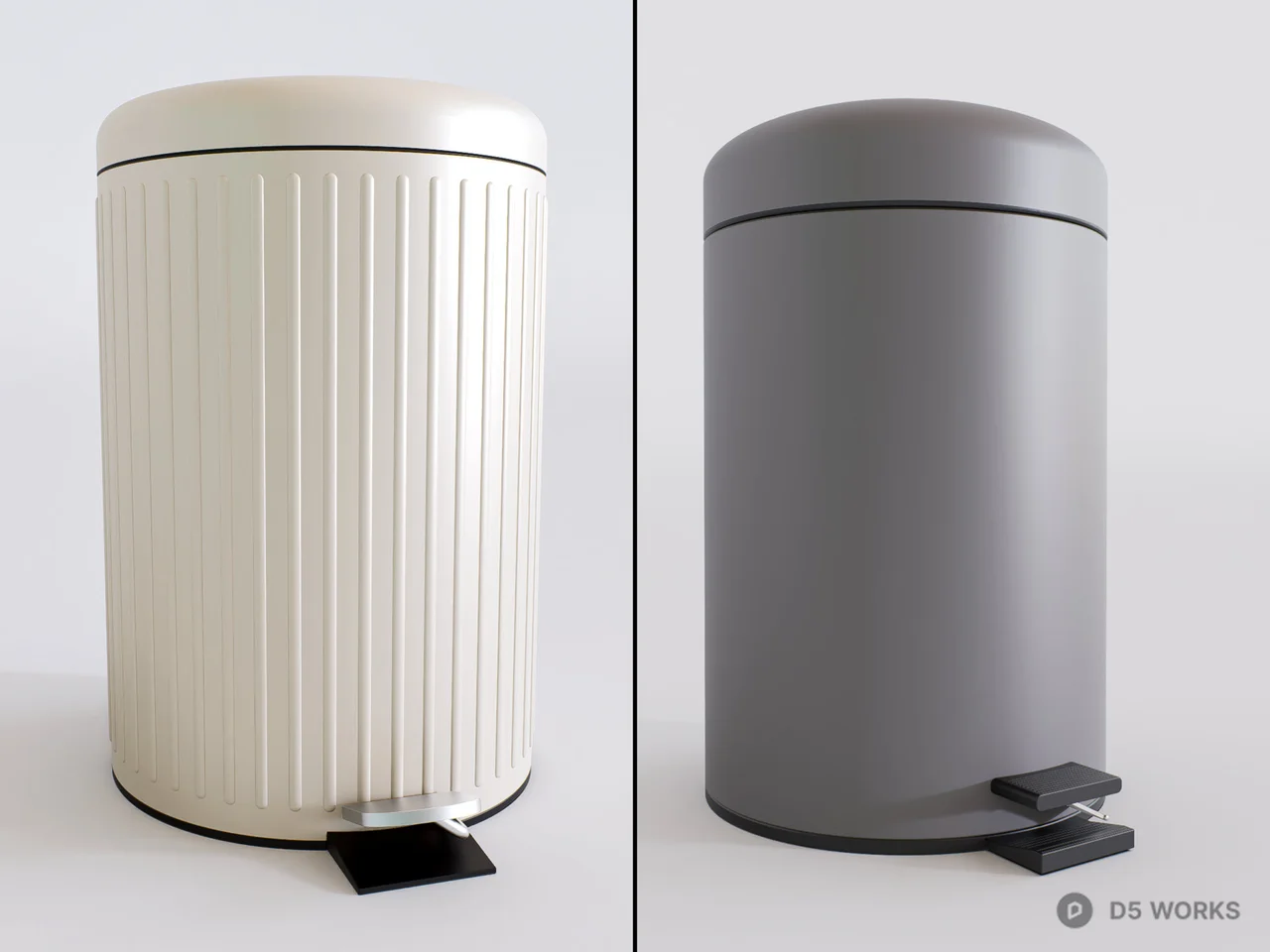 Modern Interior Waste Bin Collection 3d model thumbnail 8
