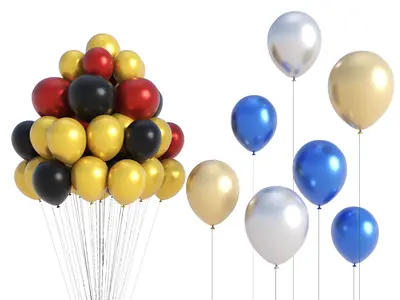 Festive Balloon Cluster 3d model
