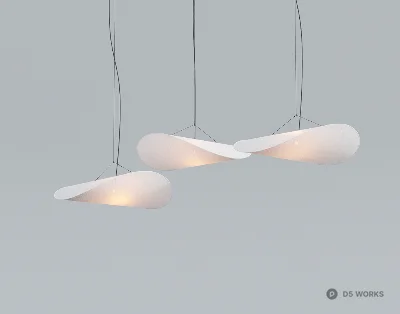 Organic Form Pendant Light 3d model - Image 1