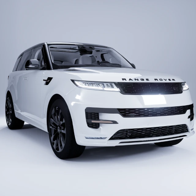 Modern Luxury White SUV 3d model