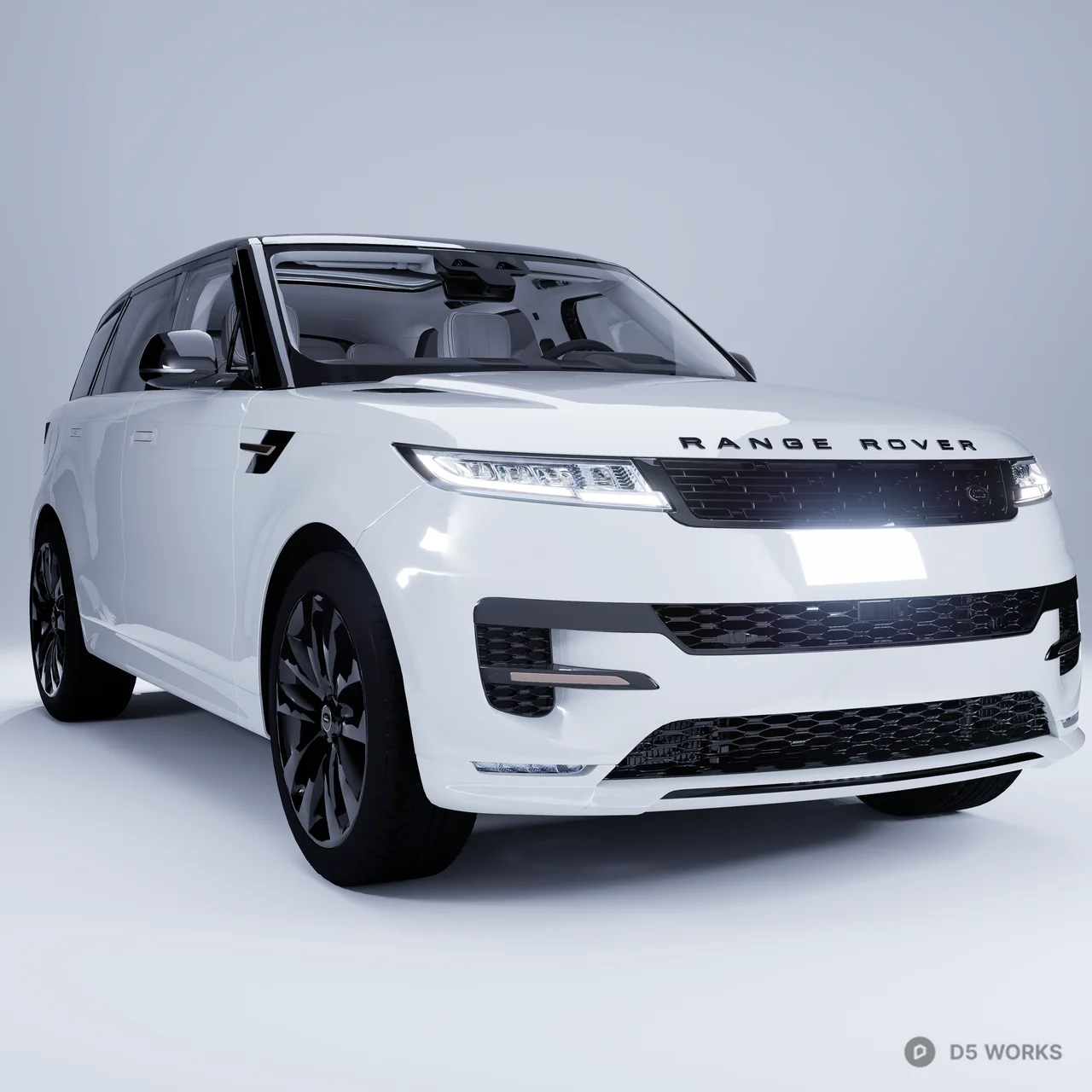 Modern Luxury White SUV 3d model - Image 1