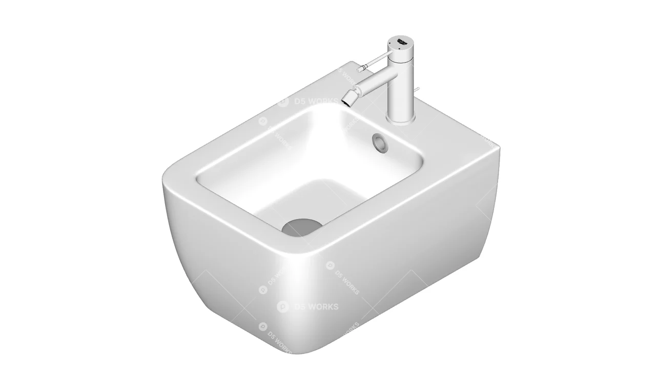Bidet 3d model thumbnail 2