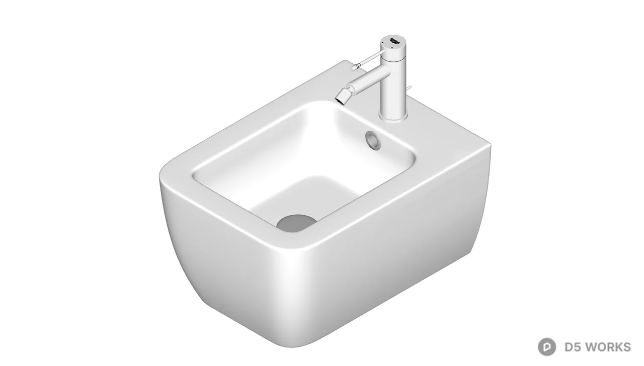 Bidet 3d model thumbnail 2