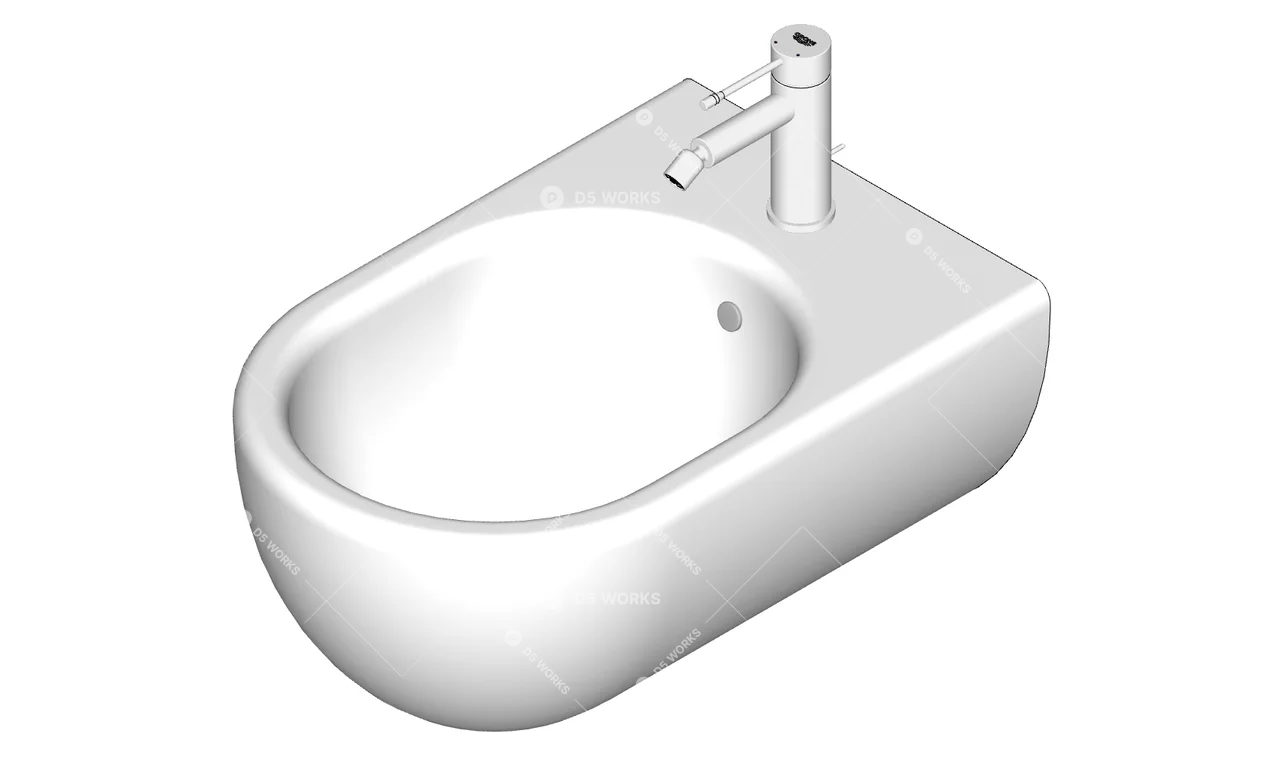 Bidet 3d model thumbnail 2