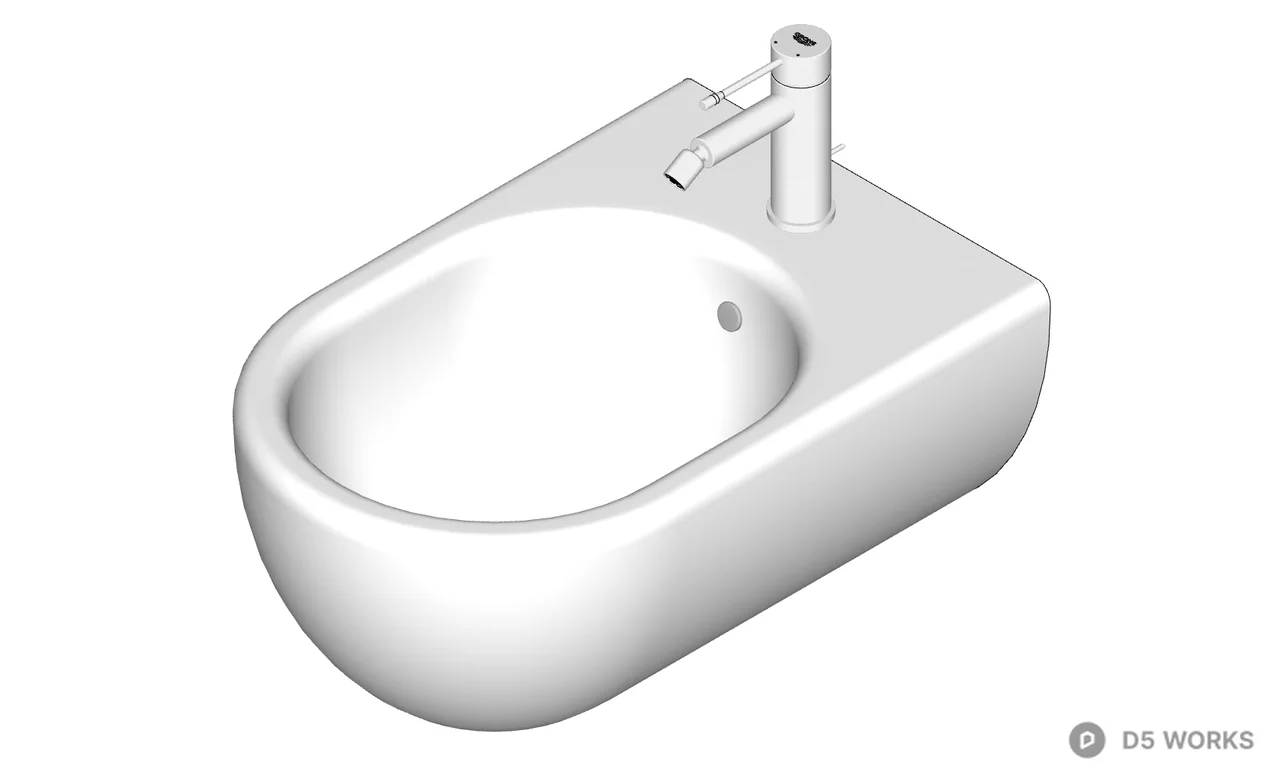 Bidet 3d model thumbnail 2