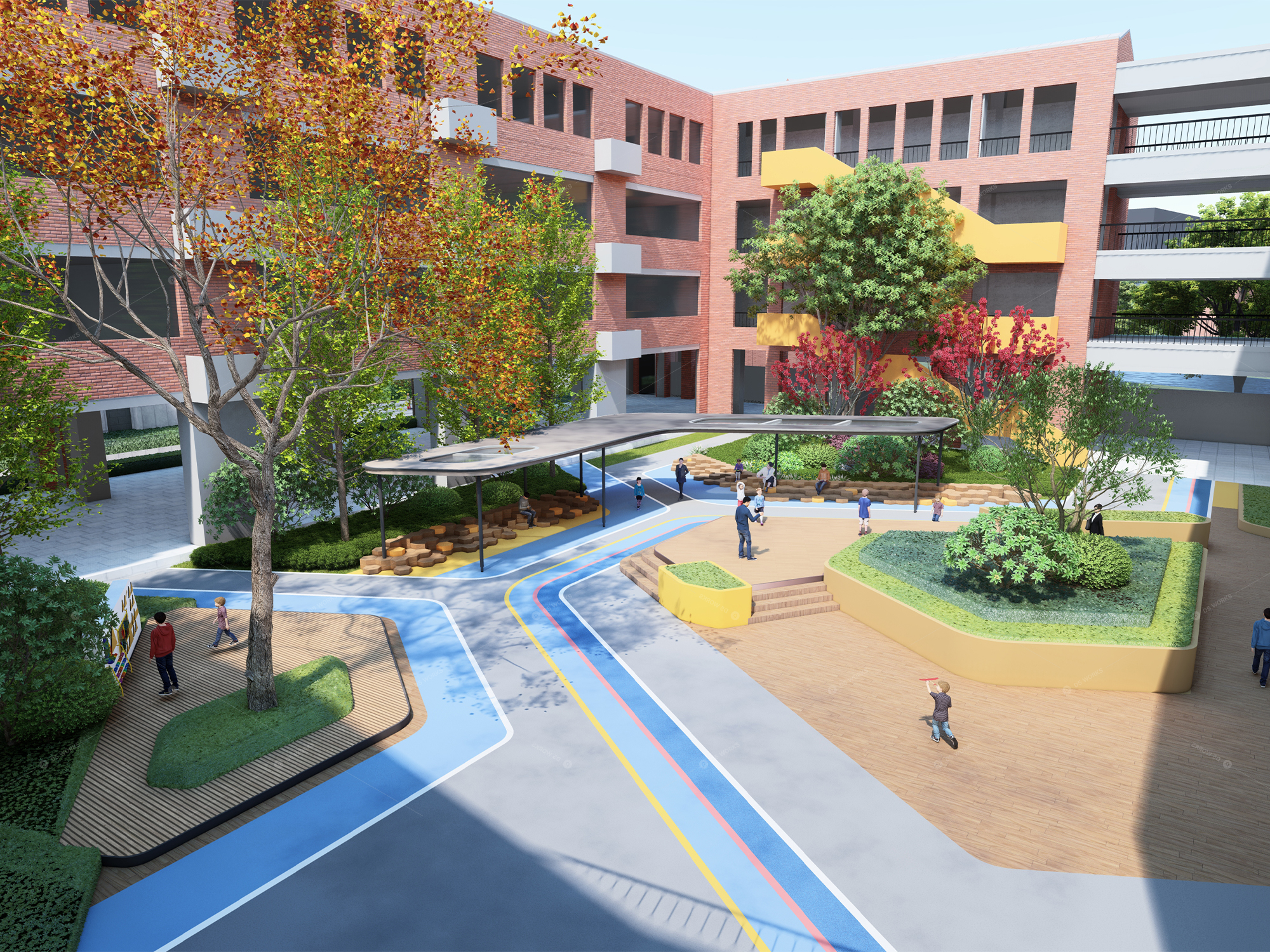 Courtyard Landscape 3D Models 4