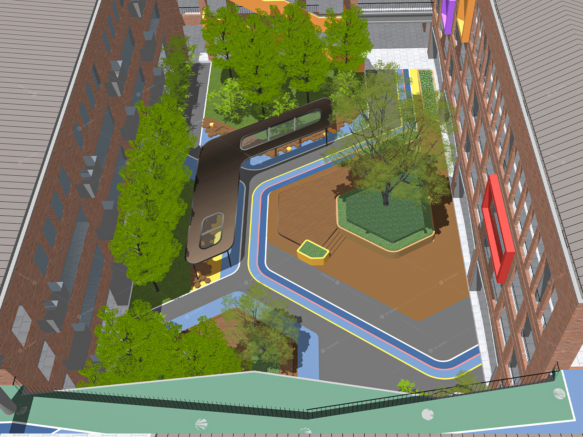 Courtyard Landscape 3D Models 2