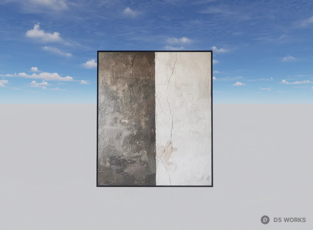 Minimalist Abstract Textured Plaster Wall Art 3d model thumbnail 3