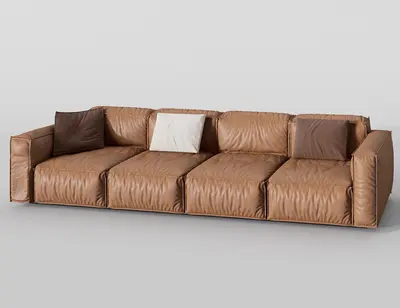 Leather Modular Sectional Sofa 3d model