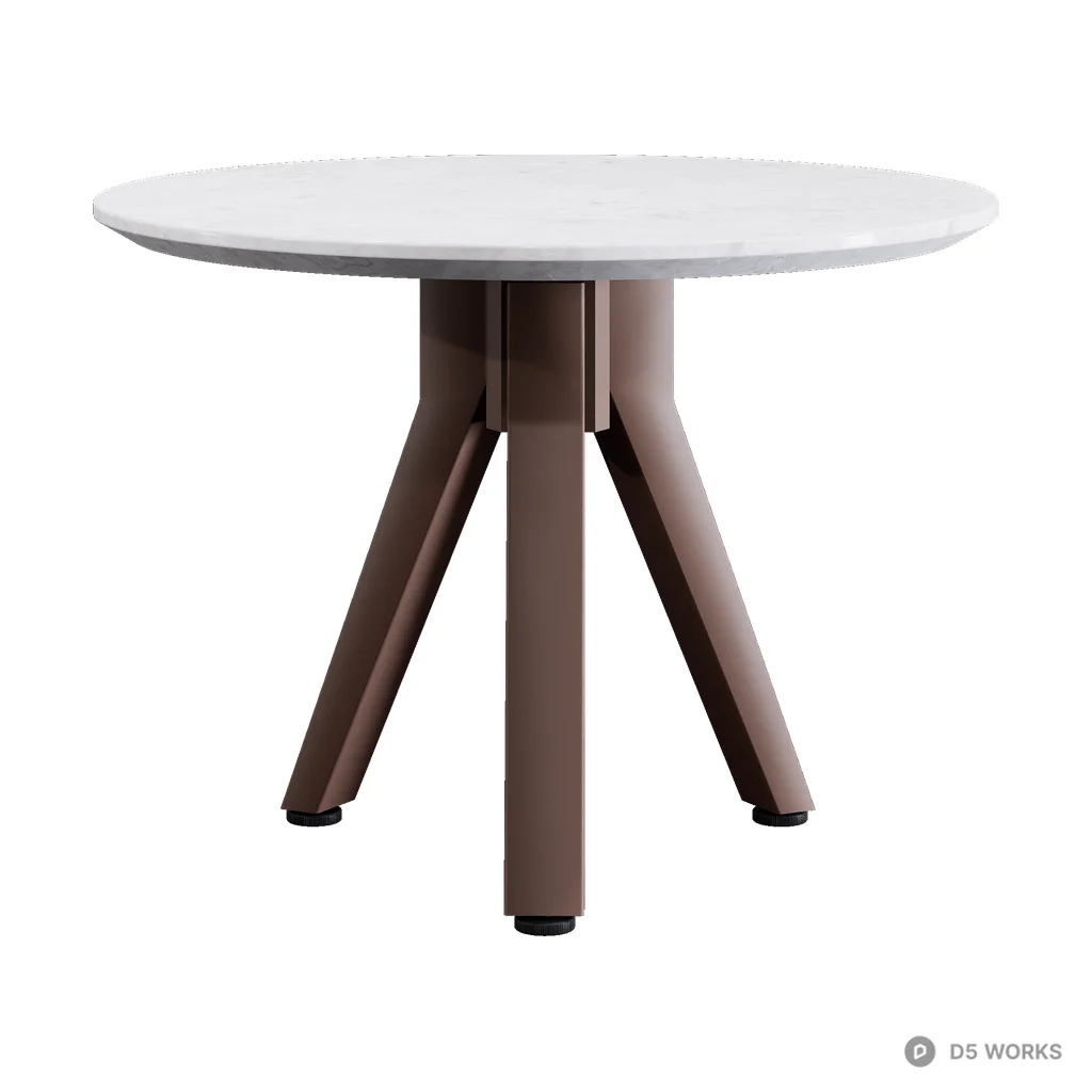 Side Table D60 Aluminium Legs 3d model - Image 1