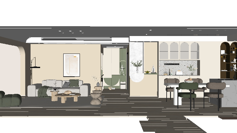 Modern Sofa & Side Table Set
