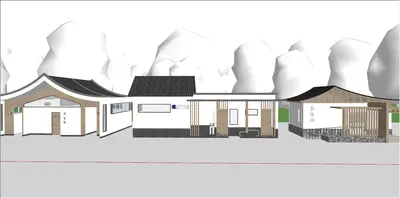 Modern Public Restroom Exterior