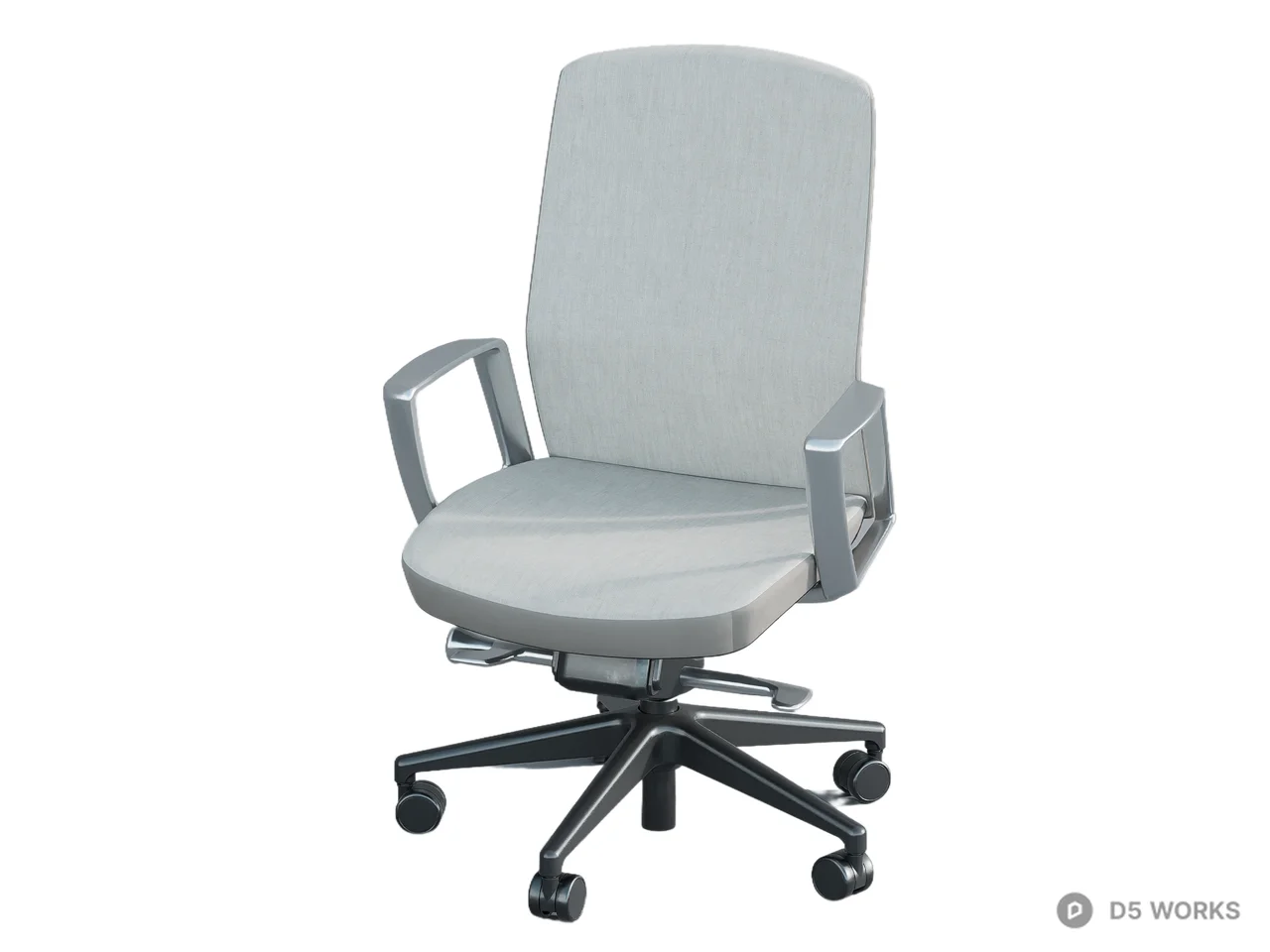 Modern Office Chair With Armrests 3d model - Image 1