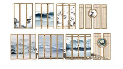 Chinese Style Screen 3d model