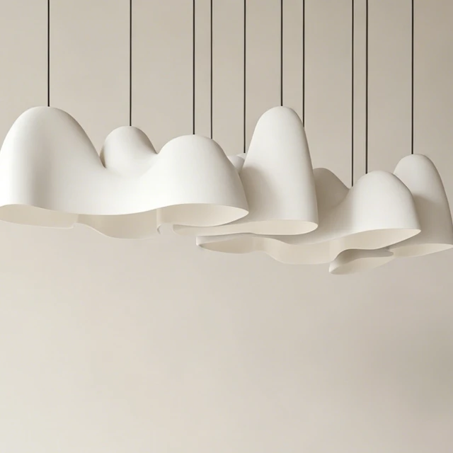 Organic Wave Sculptural Pendant Light 3d model