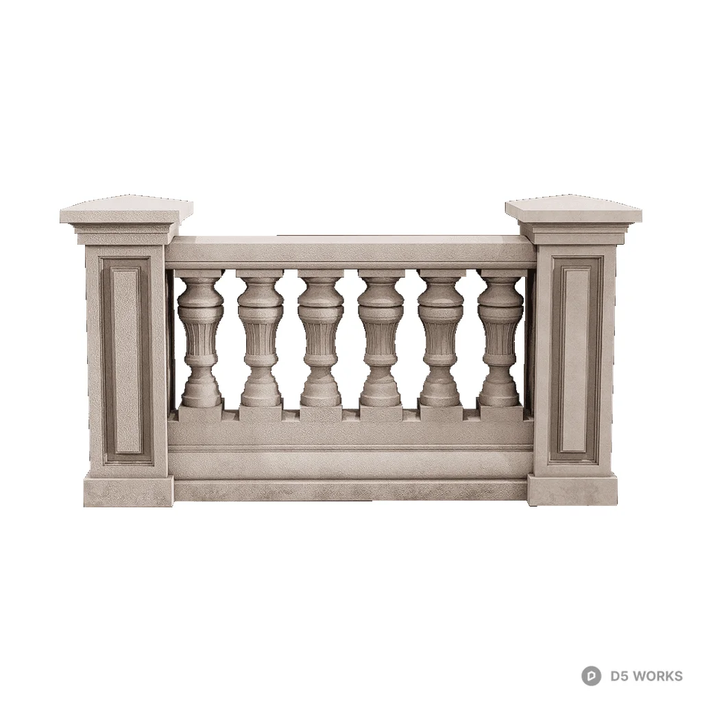 European style railing 02 3D Model .d5a