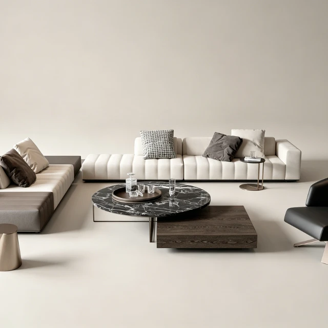 Modern Minimalist Modular Sofa and Living Room Set 3d model